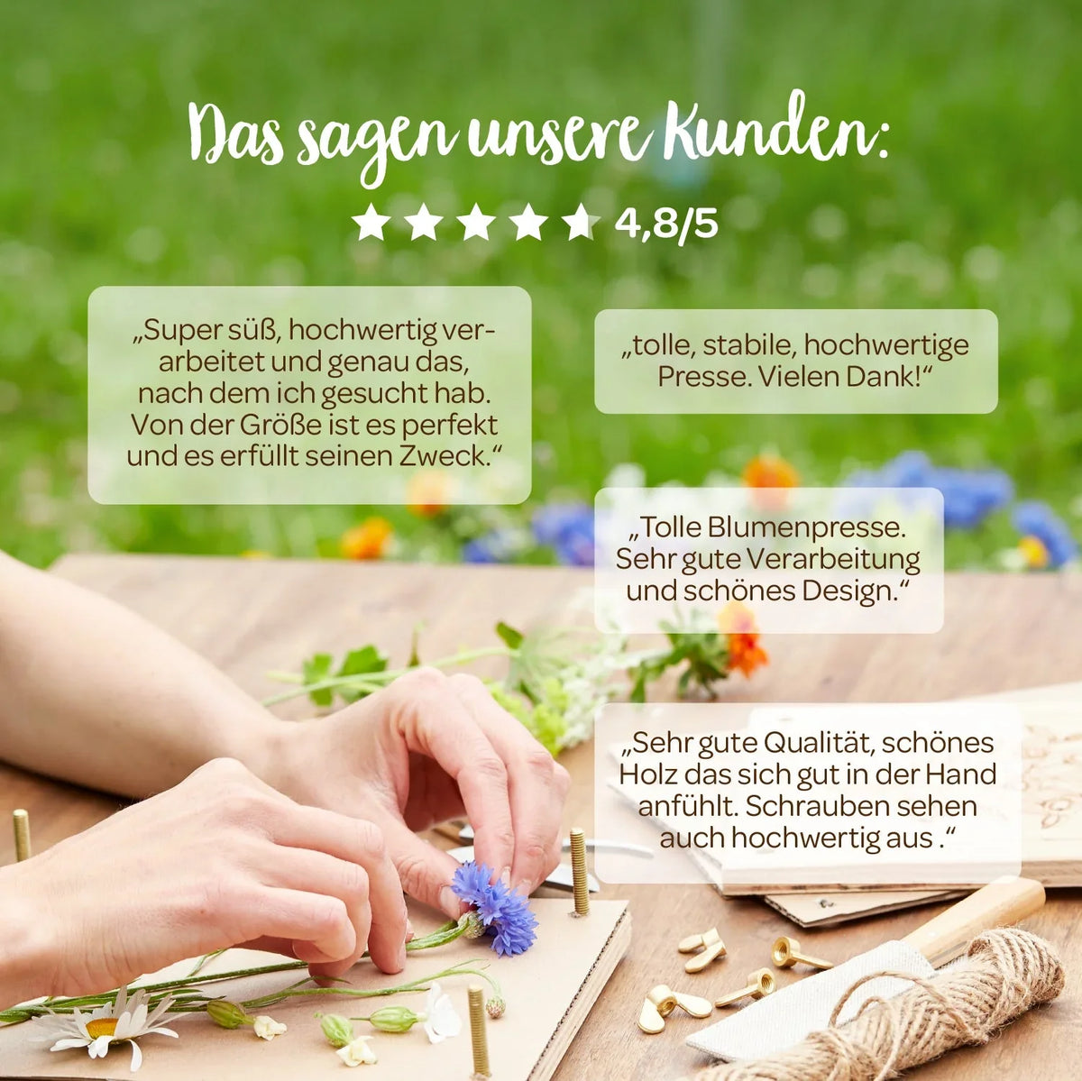 Blumenpresse für Blumen, Blüten & Co.