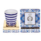 CASA AMALFI BLUE GROTTO HAND PAINTED CANDLE - Fresh Acqua Marine - BLACK ELIXIR - Maison de Parfum