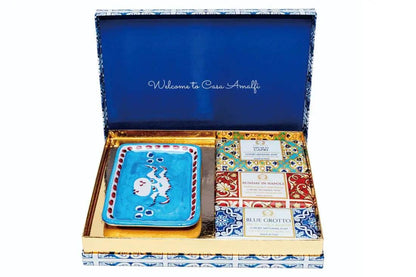 CASA AMALFI BLUE MAIOLICA 3 SOAP GIFT SET - BLACK ELIXIR - Maison de Parfum