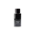 Schwarzer Flakon Armani Code Eau de Toilette auf weißem Hintergrund, Luxusparfum.