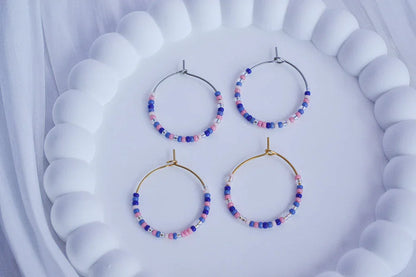 Creolen mit Perlen - Coastal Summer