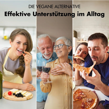 DAO Enzym Kapseln - Vegane Diaminoxidase aus Erbsensprossen - 300.000 HDU - BLACK ELIXIR - Maison de Parfum