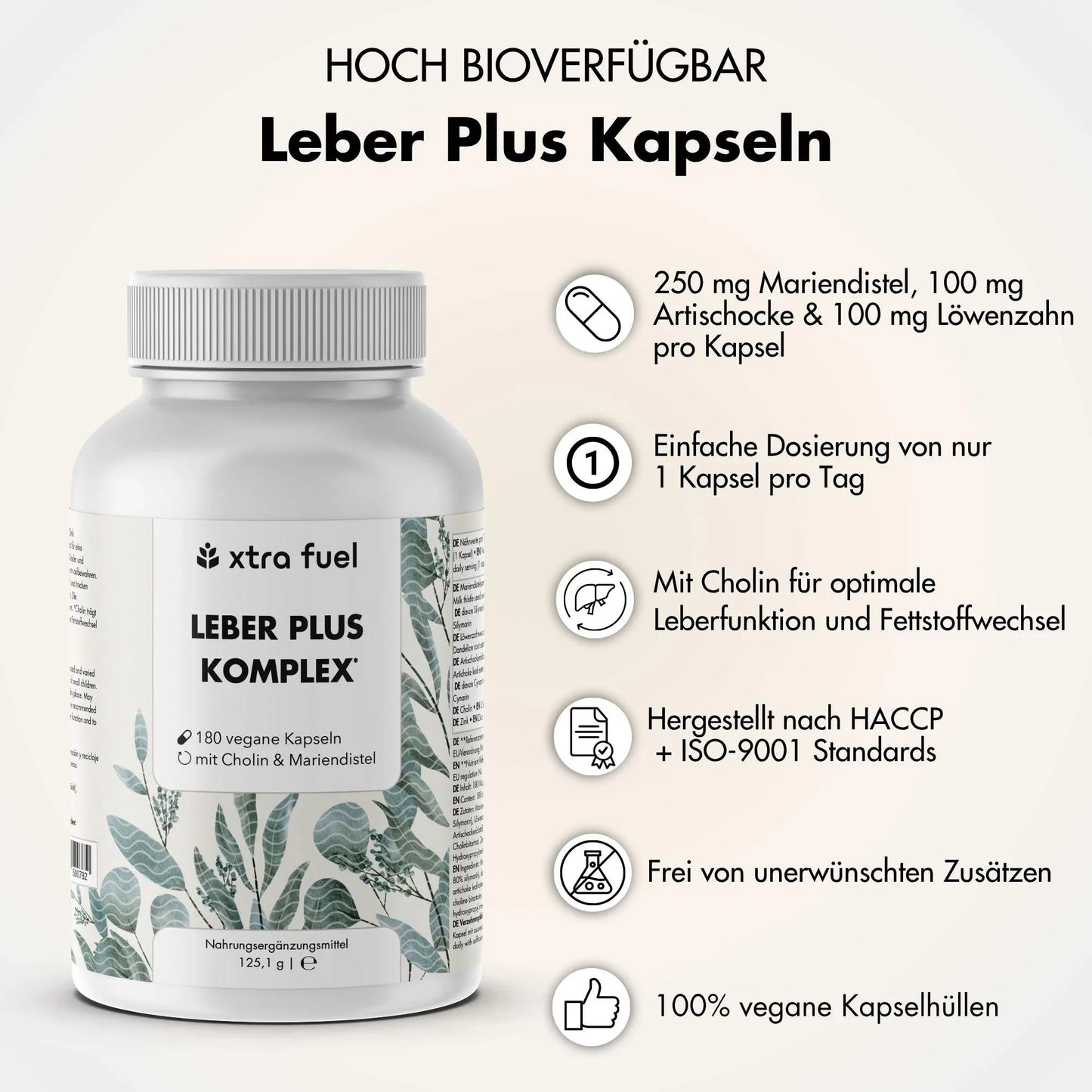 Leber Plus Komplex* - Leber Kur - Effektive Formel mit Mariendistel, Artischocke & Löwenzahn - BLACK ELIXIR - Maison de Parfum