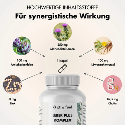 Leber Plus Komplex* - Leber Kur - Effektive Formel mit Mariendistel, Artischocke & Löwenzahn - BLACK ELIXIR - Maison de Parfum
