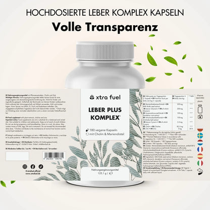 Leber Plus Komplex* - Leber Kur - Effektive Formel mit Mariendistel, Artischocke & Löwenzahn - BLACK ELIXIR - Maison de Parfum