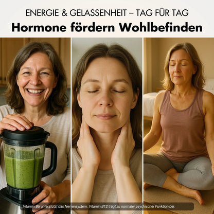 Wechseljahre Kapseln - Meno Balance - Natürliche Formel mit Yams, Rotklee, Baldrian & Eisen - BLACK ELIXIR - Maison de Parfum