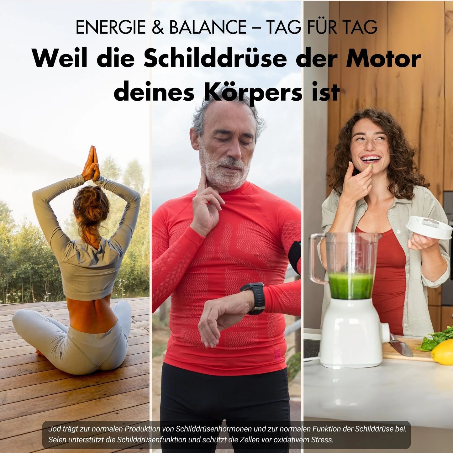 Schilddrüsen Balance - Thyro Komplex - Effektive Formel mit Kelp, Thymian & Selen - BLACK ELIXIR - Maison de Parfum