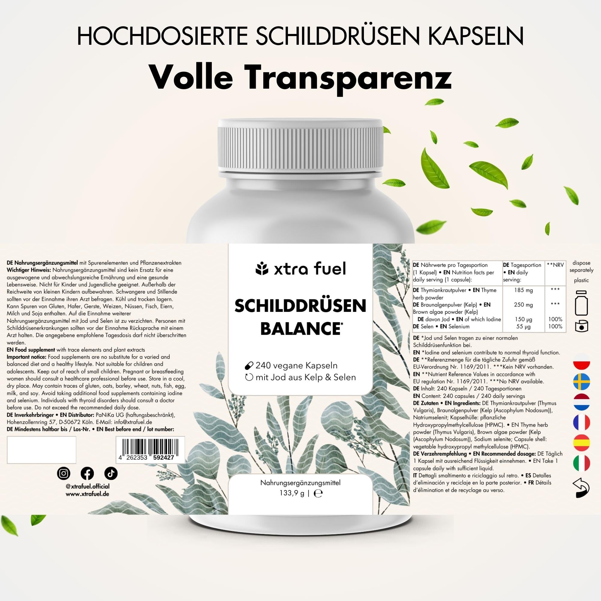 Schilddrüsen Balance - Thyro Komplex - Effektive Formel mit Kelp, Thymian & Selen