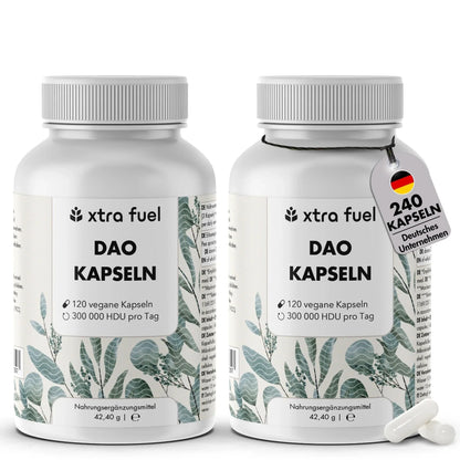 DAO Enzym Kapseln - Vegane Diaminoxidase aus Erbsensprossen - 300.000 HDU - BLACK ELIXIR - Maison de Parfum