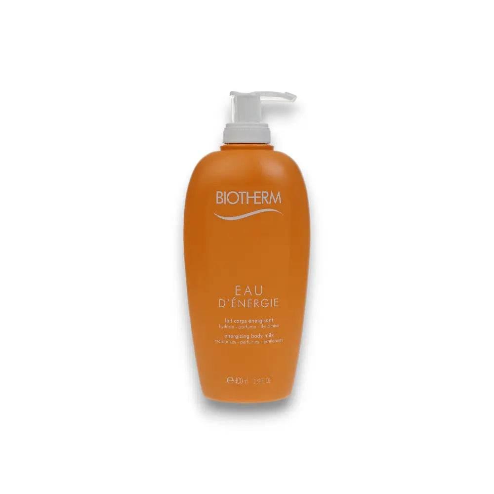Biotherm Eau d'Énergie Body Milk, orange Flasche mit Pumpspender, feuchtigkeitsspendende Körperlotion