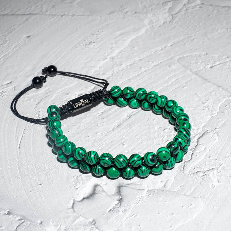 EDELSTEINARMBAND MALACHIT 6MM
