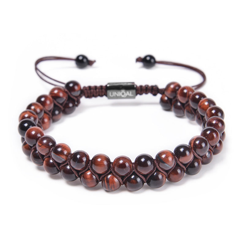 EDELSTEINARMBAND ROTES TIGERAUGE 6MM