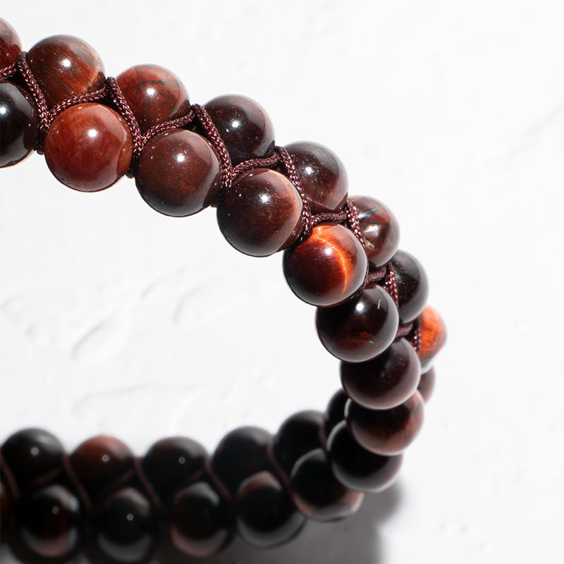 EDELSTEINARMBAND ROTES TIGERAUGE 6MM