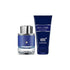 Explorer Ultra Blue Eau de Parfum und Duschgel Set, blau und silber, auf weißem Hintergrund