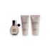 Flowerbomb Parfümset mit Eau de Parfum, Body Cream und Body Lotion, nebeneinander stehend