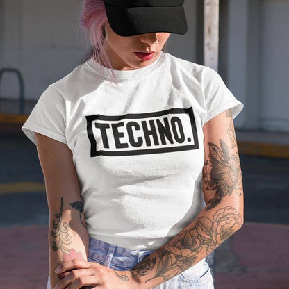 Techno Dot T-Shirt (schwarz oder weiß / Frauen)