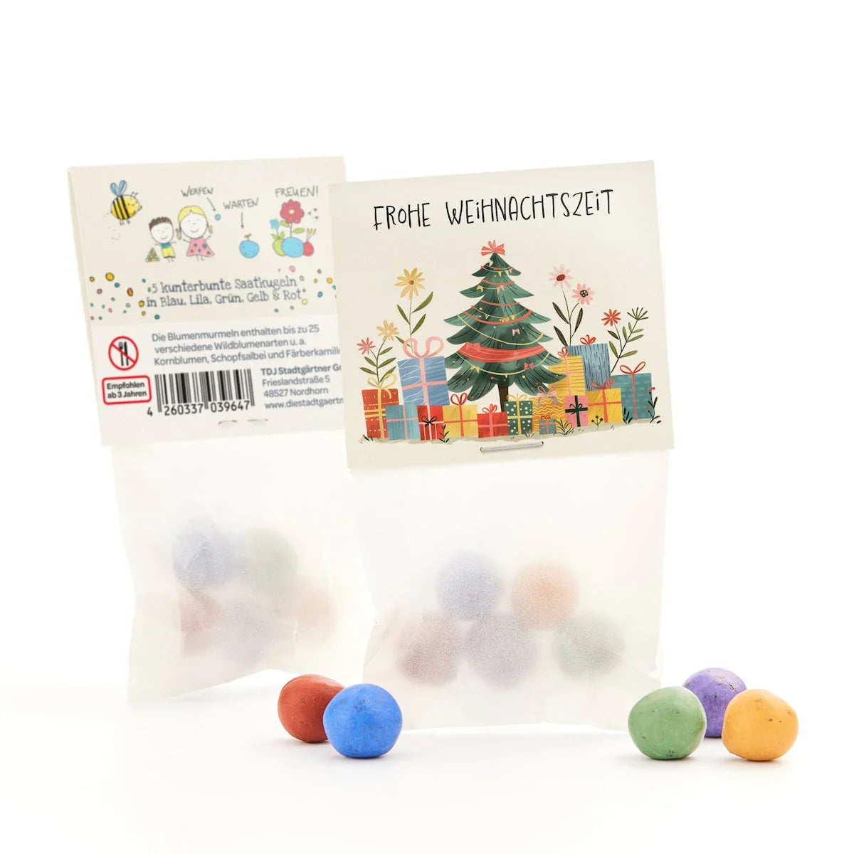 10x5 Blumenmurmeln im Tütchen 