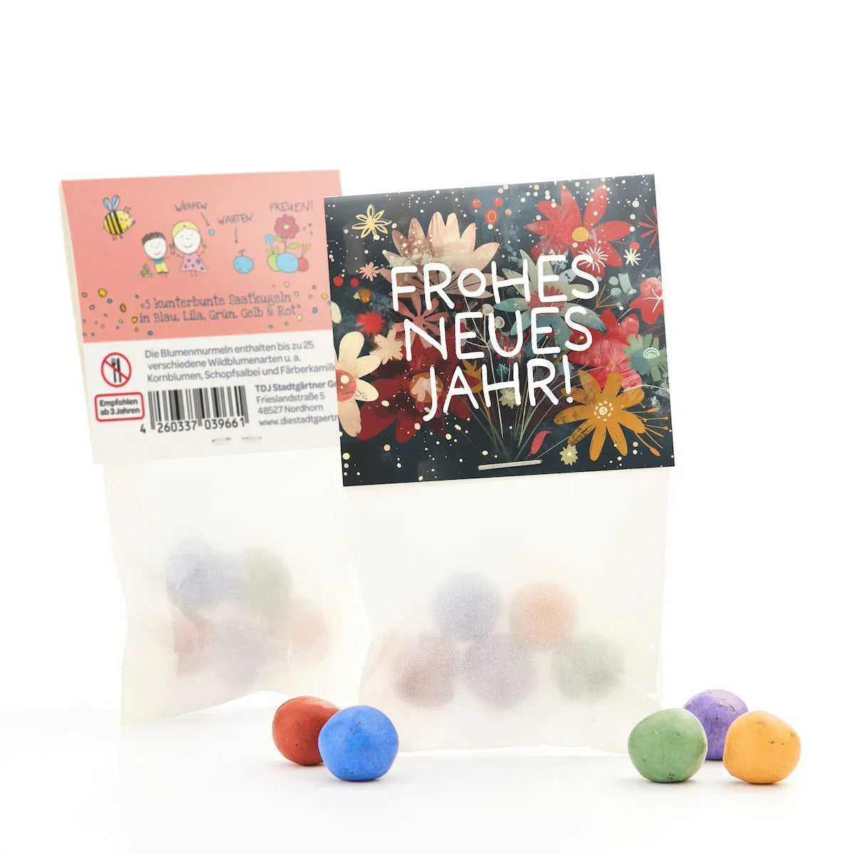 10x5 Blumenmurmeln im Tütchen 