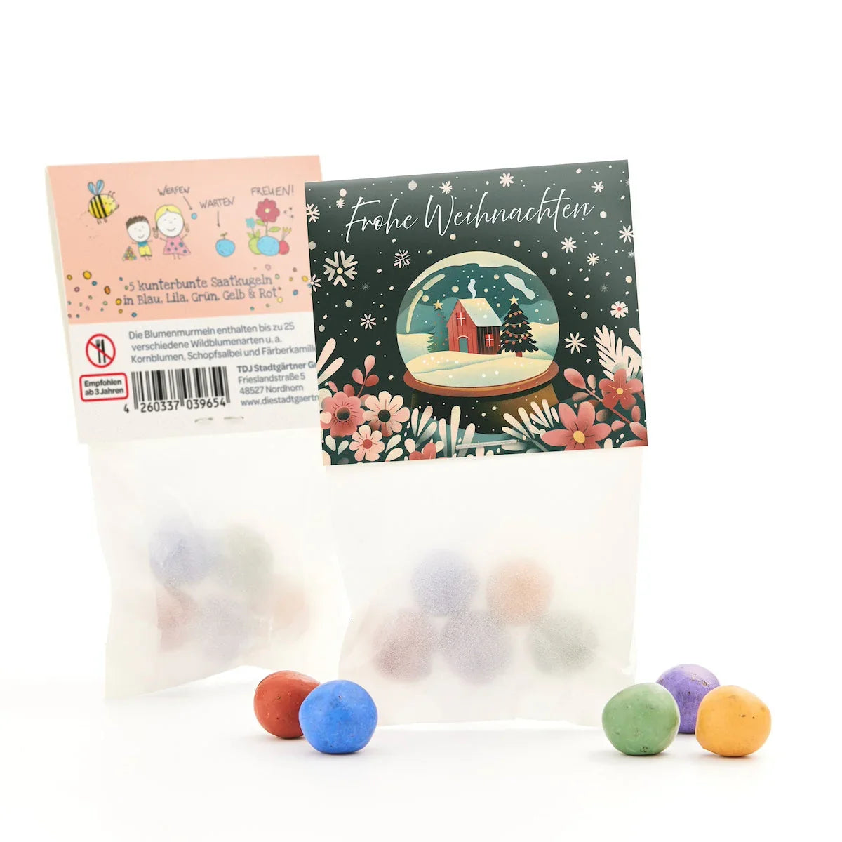 10x5 Blumenmurmeln im Tütchen 