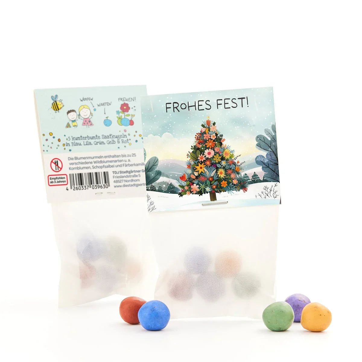 10x5 Blumenmurmeln im Tütchen 