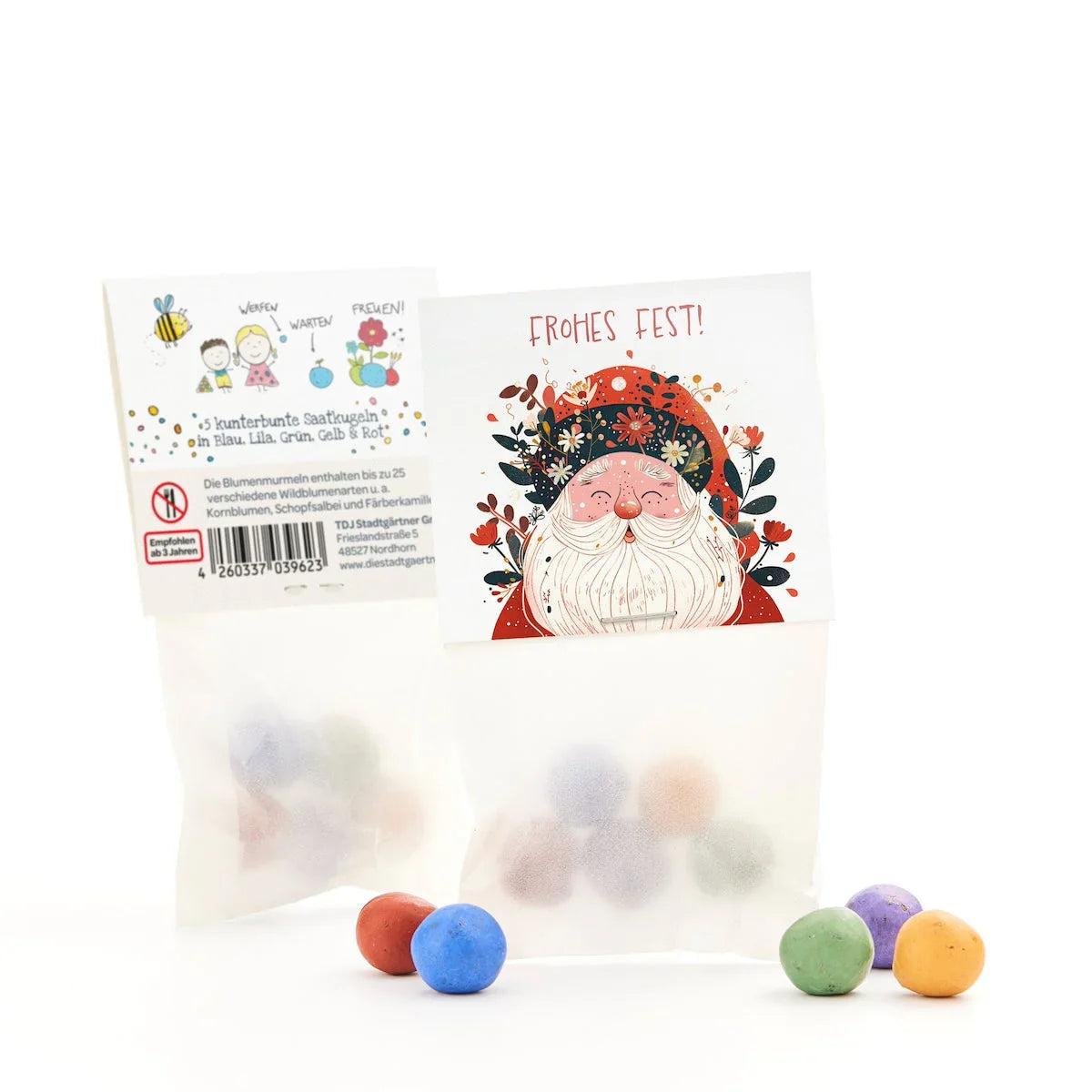 10x5 Blumenmurmeln im Tütchen 