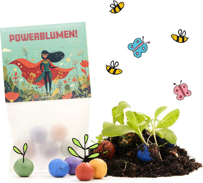 10x5 Blumenmurmeln im Tütchen – Powerblumen