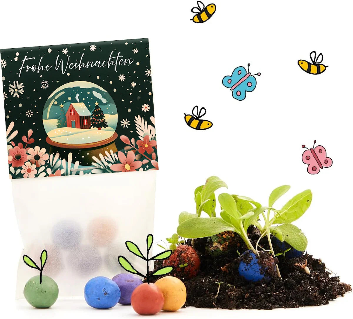 10x5 Blumenmurmeln im Tütchen 