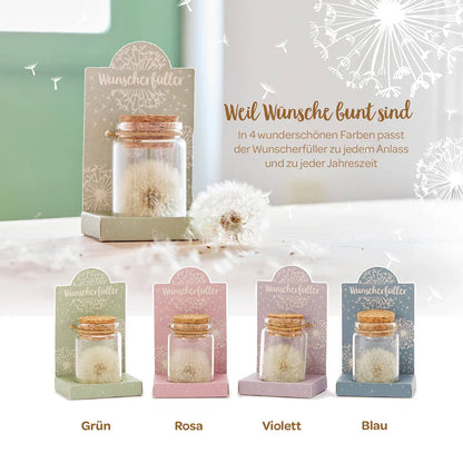 Wunscherfüller – Pusteblume im Glas