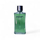 Grüne Parfumflasche JOOP! GO Eau de Toilette, modern, freigestellt auf weißem Hintergrund
