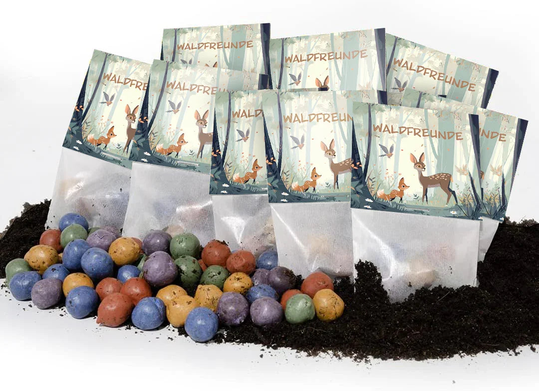 10x5 Blumenmurmeln im Tütchen – Waldfreunde