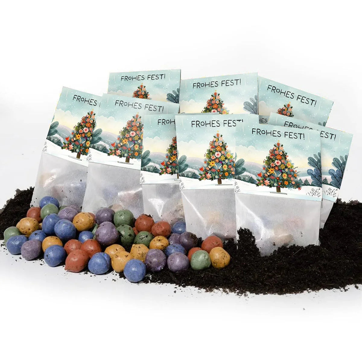 10x5 Blumenmurmeln im Tütchen 