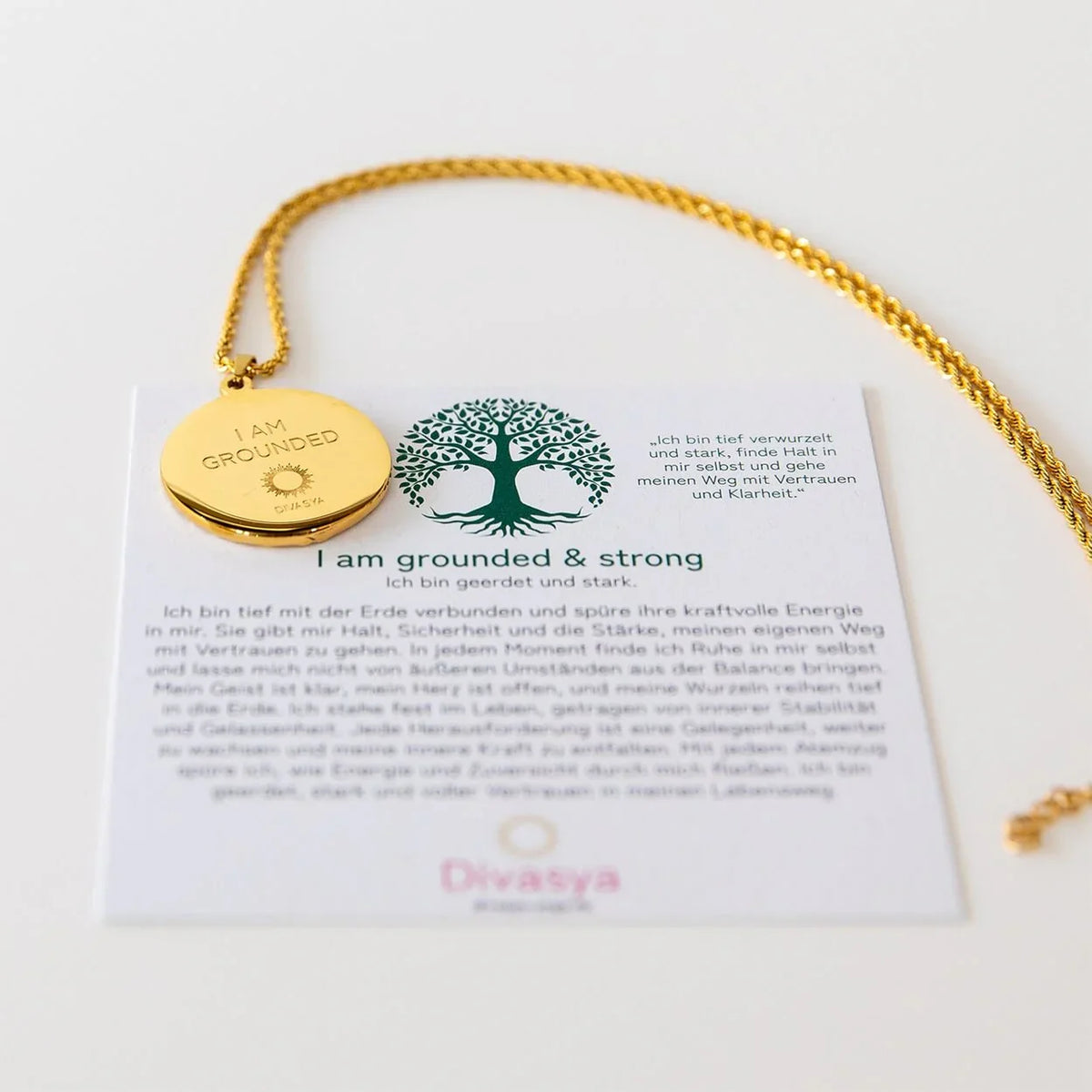 Kette mit Anhänger Mandala | vergoldet | I am grounded