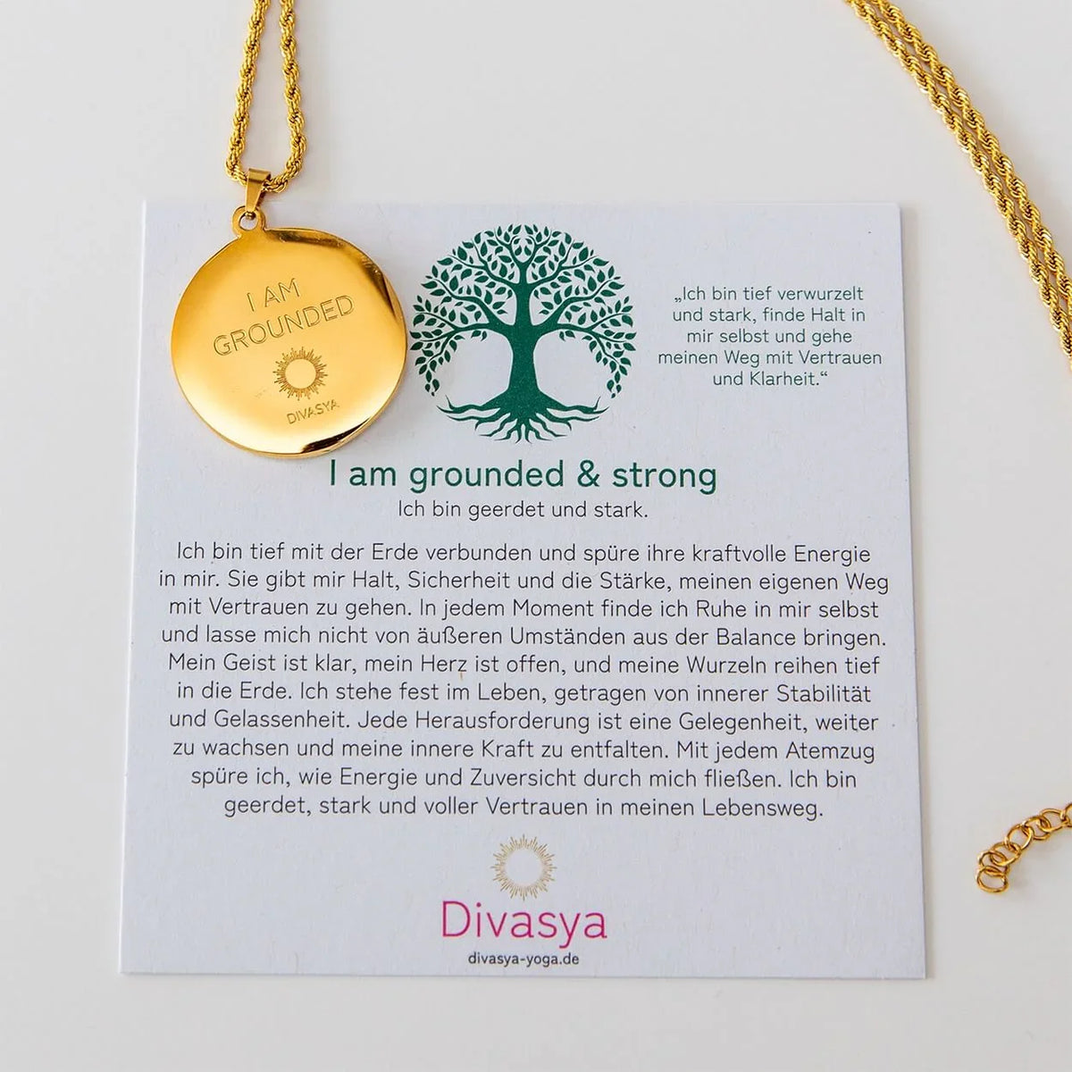 Kette mit Anhänger Mandala | vergoldet | I am grounded