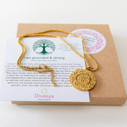 Kette mit Anhänger Mandala | vergoldet | I am grounded