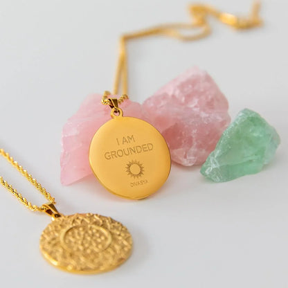 Kette mit Anhänger Mandala | vergoldet | I am grounded