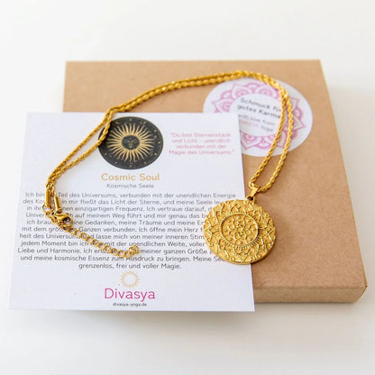 Kette mit Anhänger Mandala | vergoldet | I am cosmic