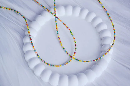 Perlenkette Regenbogen Boho