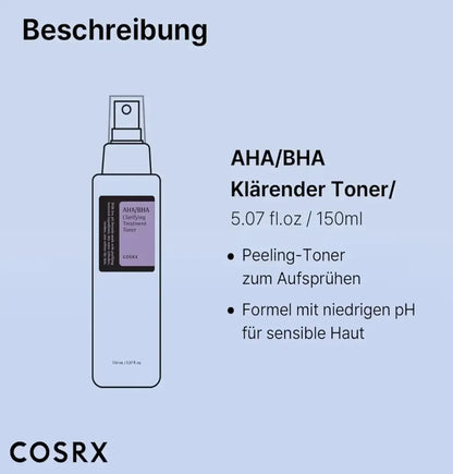 COSRX AHA/BHA Clarifying Treatment Toner