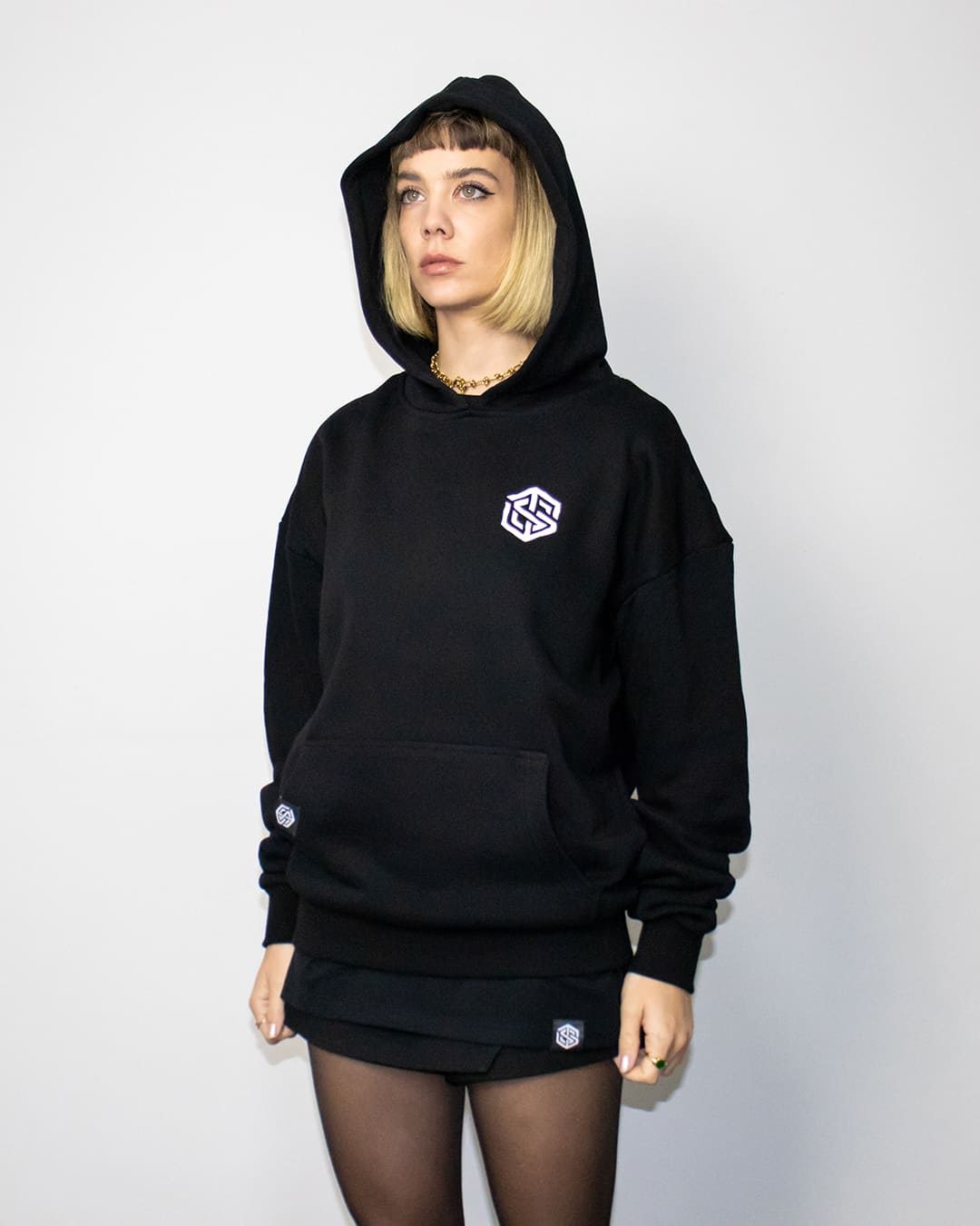 Happiness Ultra Heavy Hoodie (unisex, schwarz)