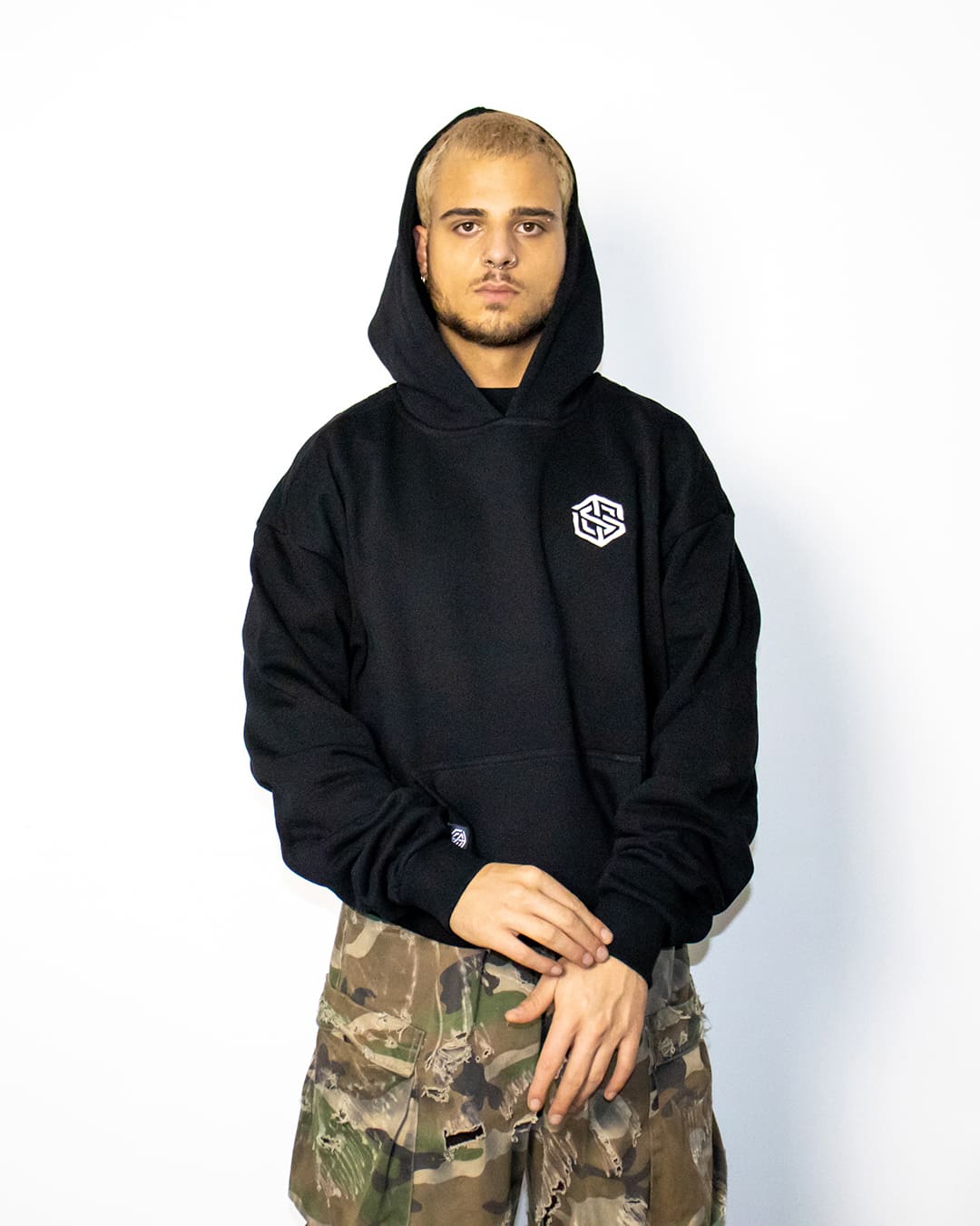 Happiness Ultra Heavy Hoodie (unisex, schwarz)