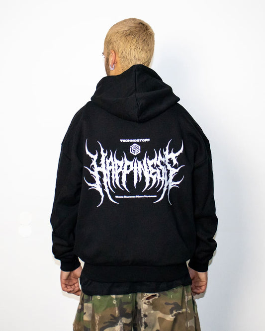 Happiness Ultra Heavy Hoodie (unisex, schwarz)