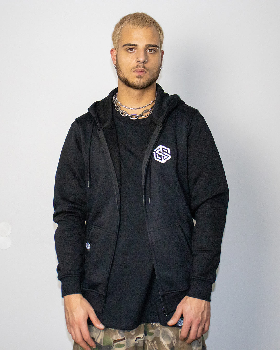 Harmony Premium Zip Hoodie (schwarz, unisex)