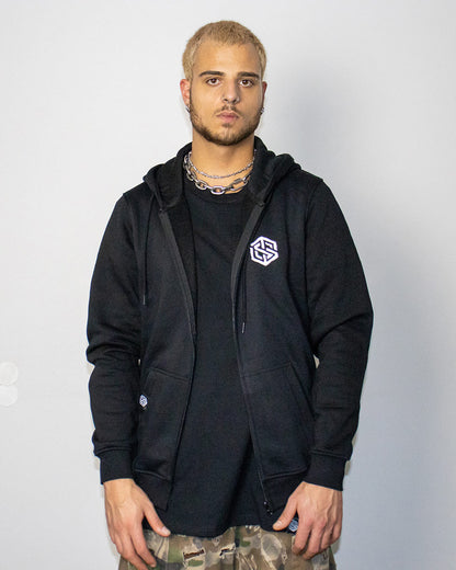 Harmony Premium Zip Hoodie (schwarz, unisex)