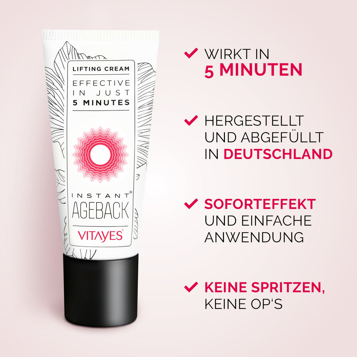 Instant Ageback™ - Lifting-Creme gegen Tränensäcke und Falten - klinisch bestätigt