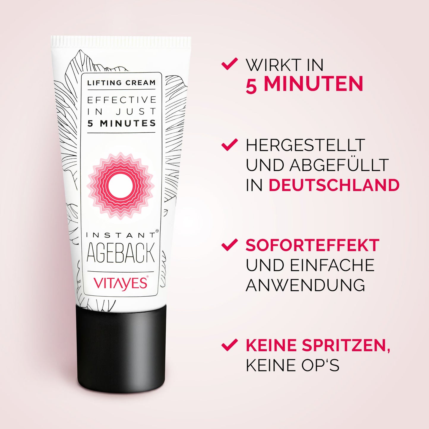 Instant Ageback™ - Lifting-Creme gegen Tränensäcke und Falten - klinisch bestätigt
