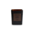 Schwarze Duftkerze Jasmin Rouge, rechteckiges Glas, braunes Etikett, elegantes Design