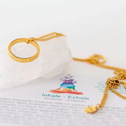 Kette mit Ring | vergoldet | Inhale Exhale