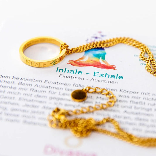 Kette mit Ring | vergoldet | Inhale Exhale