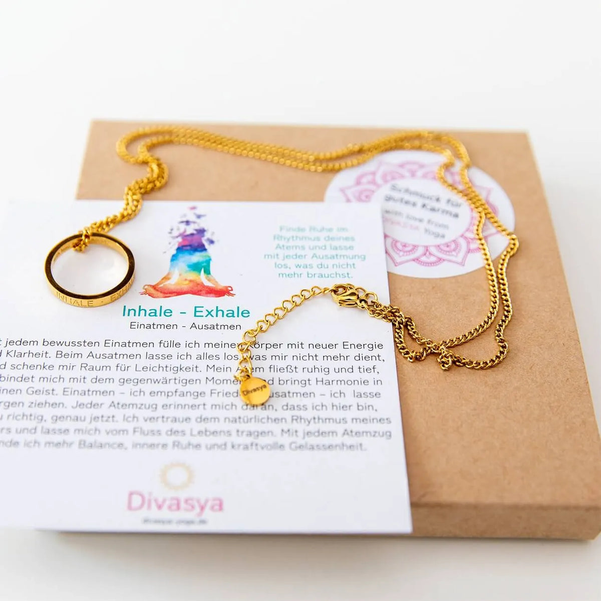Kette mit Ring | vergoldet | Inhale Exhale
