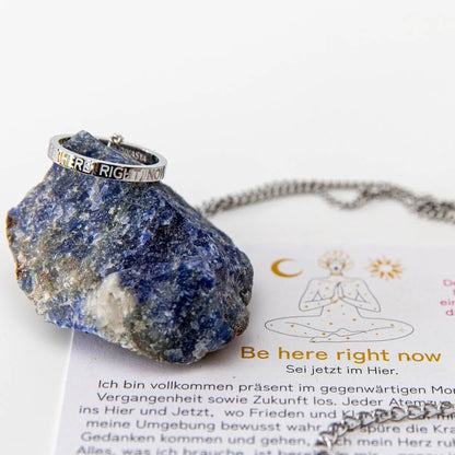 Kette mit Ring | silber | Be here right now